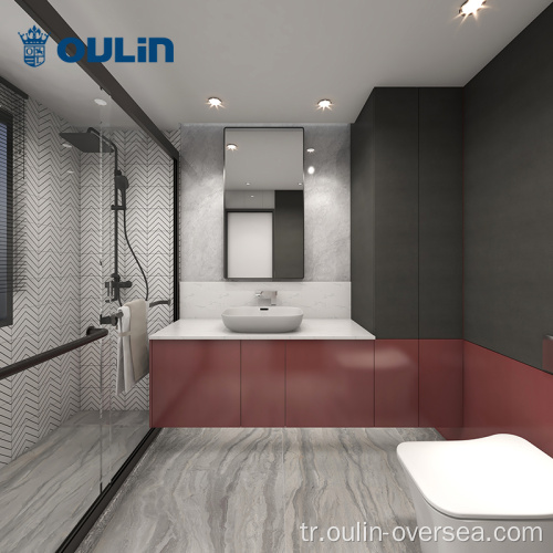 Daireler için popüler modern tasarım vanity banyo dolabı